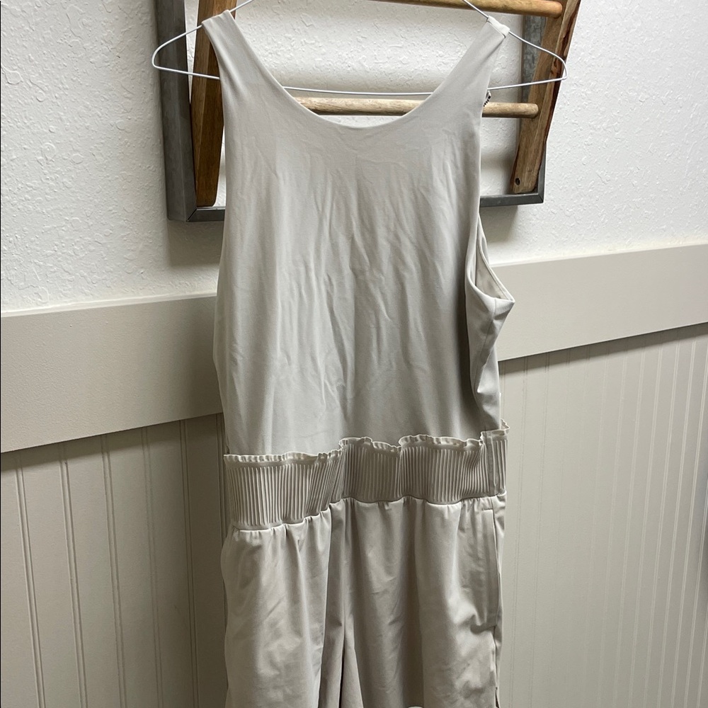 Athleta Sleeveless Beige Jumpsuit